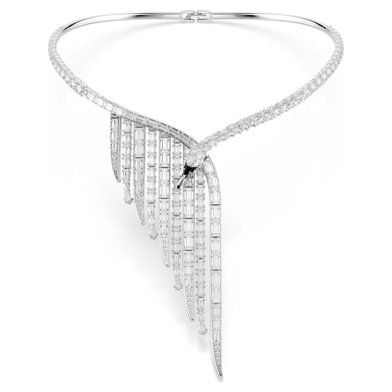 Collier Swarovski - Vienna - Cygne - Tailles variées - Blanc & Argenté