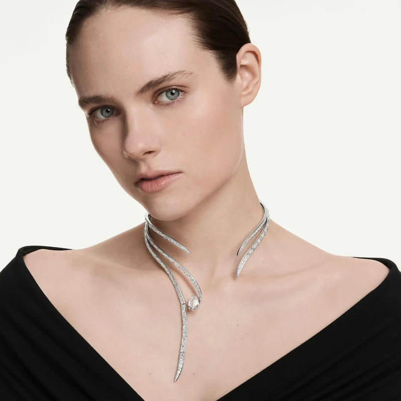 Collier Swarovski - Vienna - Tailles variées - Blanc & Argenté