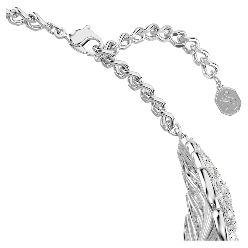 Collier Swarovski - Vienna - Plume - Ras-de-cou - Blanc & Argenté