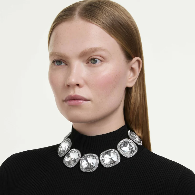 Collier Swarovski - Una - Blanc & Noir