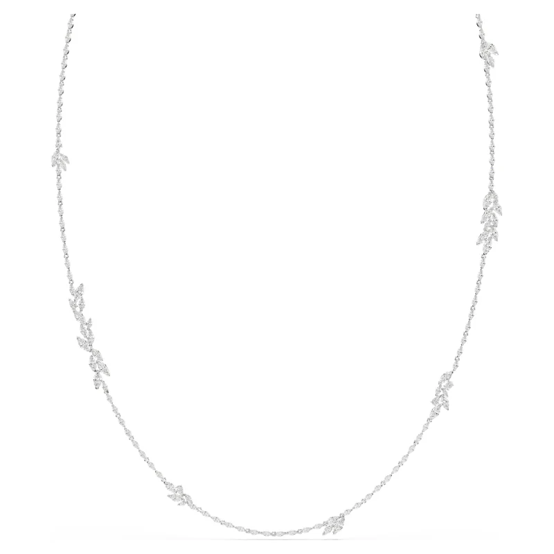 Collier Swarovski - Mesmera - Taille marquise - Sautoir 90 cm - Blanc & Argenté