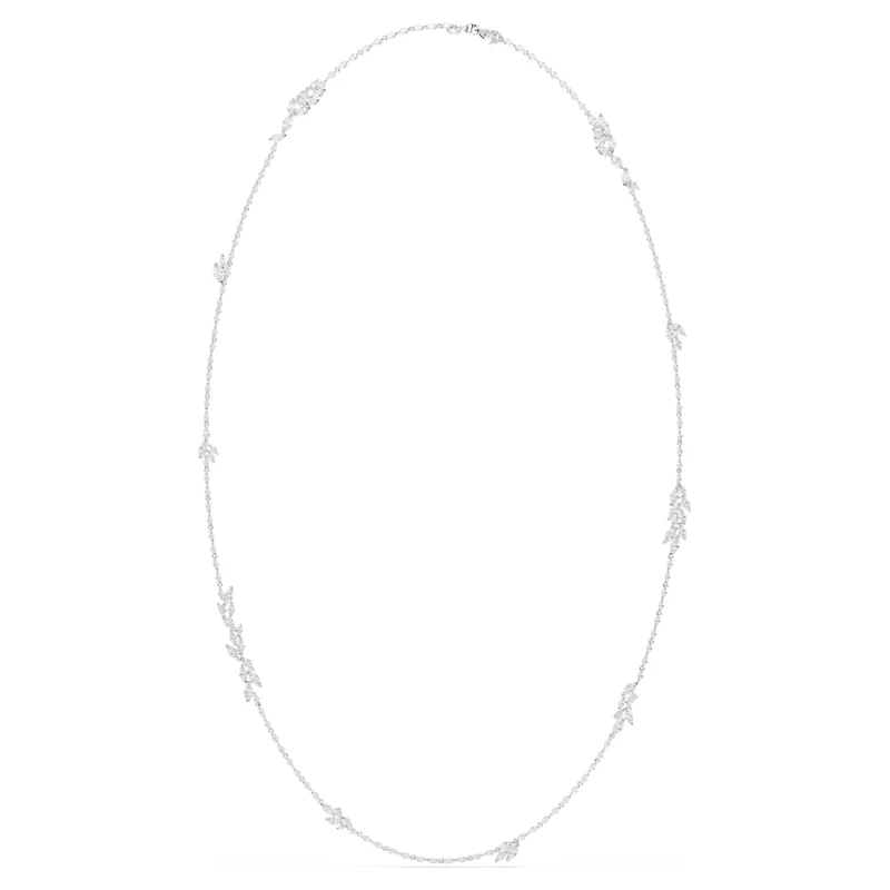 Collier Swarovski - Mesmera - Taille marquise - Sautoir 90 cm - Blanc & Argenté