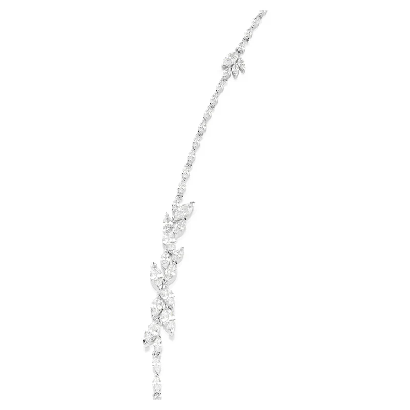 Collier Swarovski - Mesmera - Taille marquise - Sautoir 90 cm - Blanc & Argenté