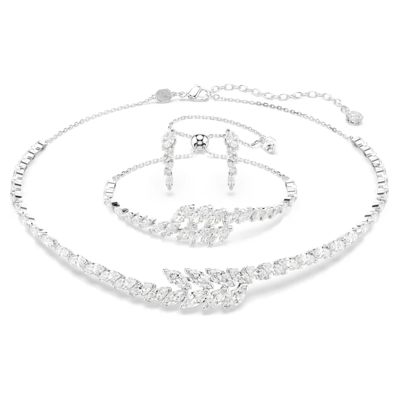Parure Swarovski - Mesmera - Taille marquise - Blanc & Argenté