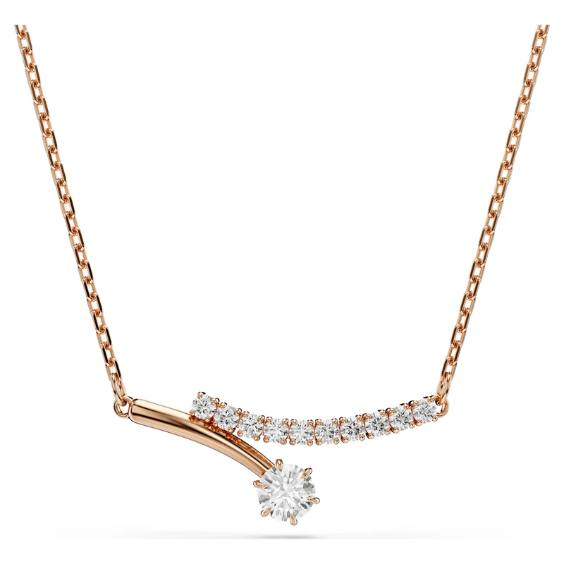 Collier Swarovski - Matrix - Taille ronde - Longueur ajustable - Blanc & Rosé