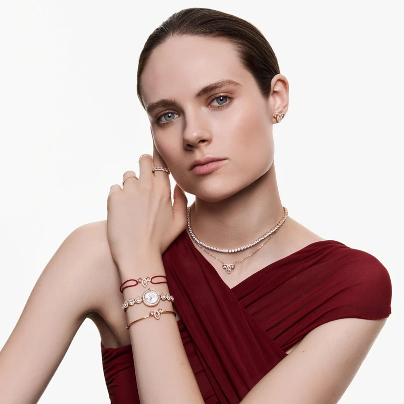 Collier Swarovski - Matrix - Taille ronde - Blanc & Rosé