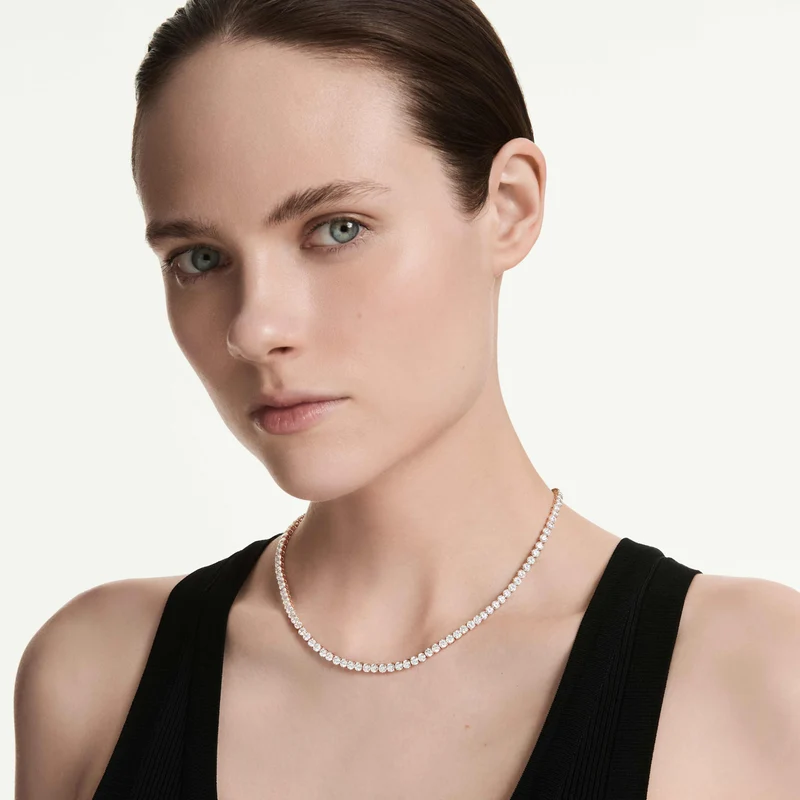 Collier Swarovski - Matrix - Taille ronde - Blanc & Rosé