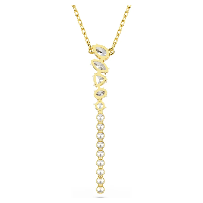 Collier Swarovski - Mesmera - Tailles variées - En Y - Blanc & Doré