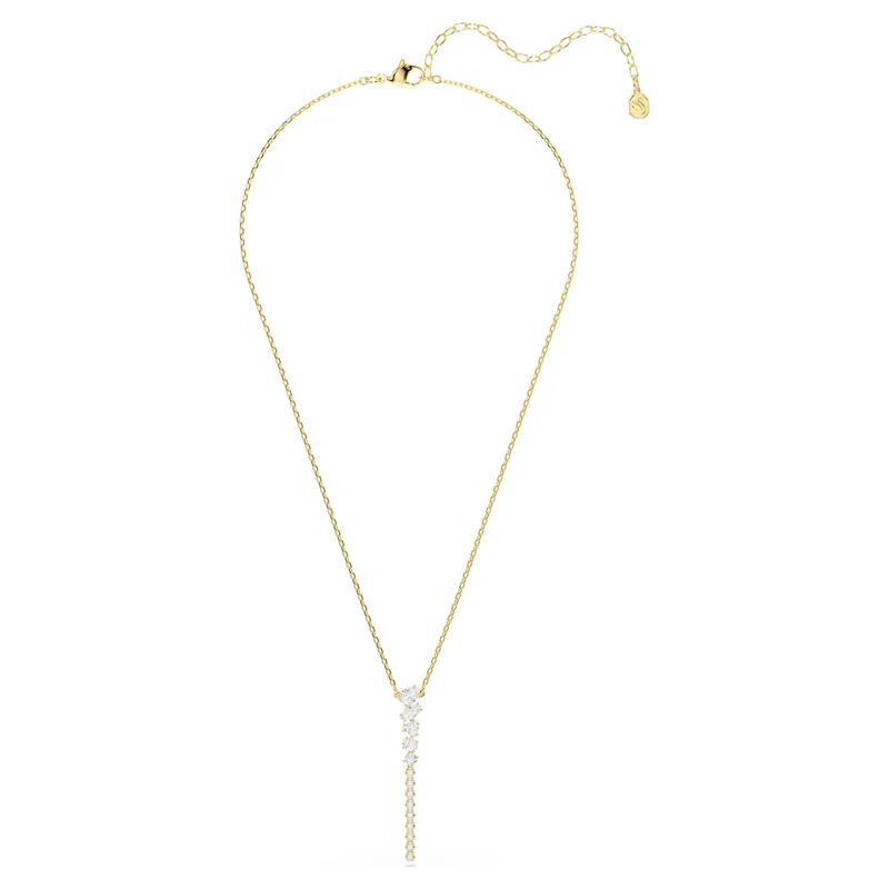 Collier Swarovski - Mesmera - Tailles variées - En Y - Blanc & Doré