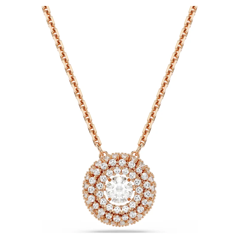 Pendentif Swarovski - Sublima - Taille ronde - Blanc & Rosé