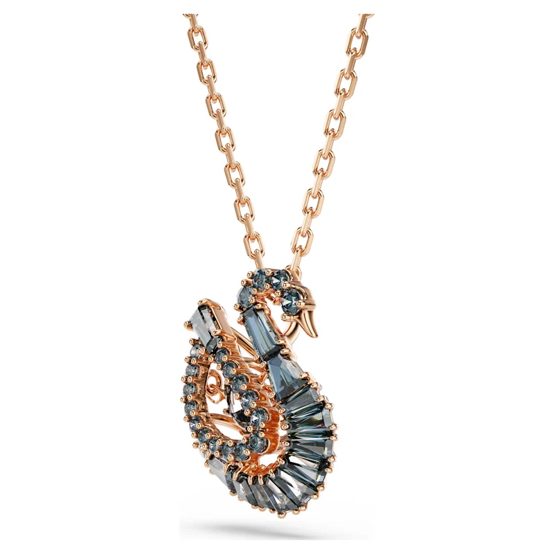 Pendentif Swarovski - Swan - Gris & Rosé