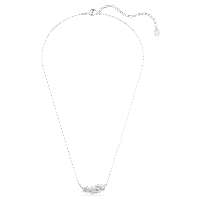 Pendentif Swarovski - Vienna - Plume - Tailles variées - Blanc & Argenté
