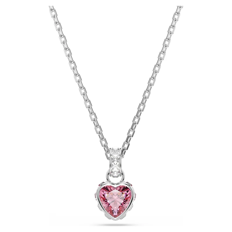 Pendentif Swarovski - Chroma - Tailles variées - Rose & Argenté