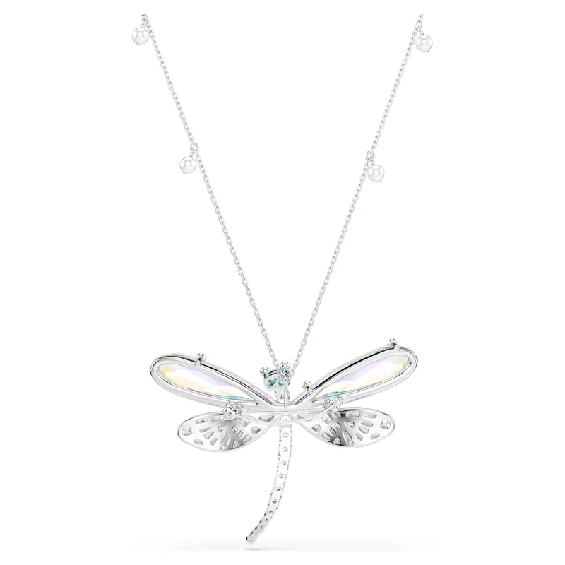 Pendentif et broche Swarovski - Ariana Grande x Swarovski - Libellule - Blanc & Argenté