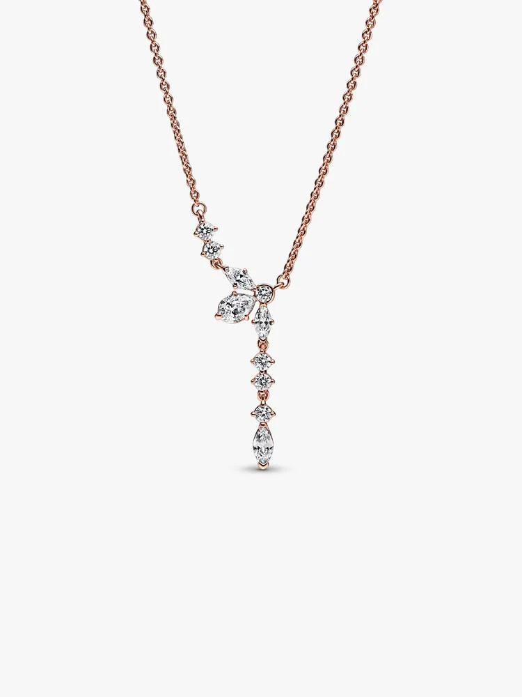 Collier Pendant Herbier Scintillant Doré Rose | Pandora