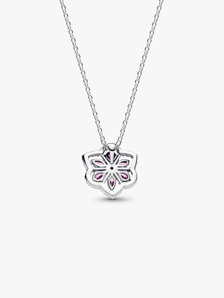 Collier Pendentif Fleur Rose Herbier Scintillant Argent | Pandora