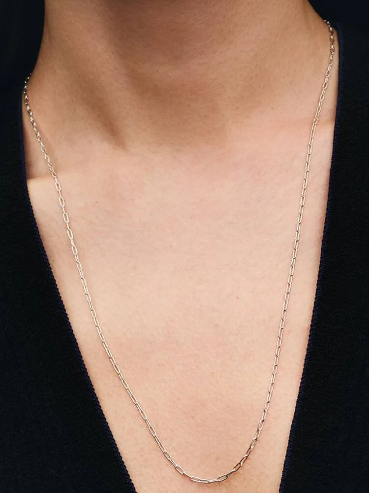 Collier Chaîne à Maillons Allongés Argent | Pandora