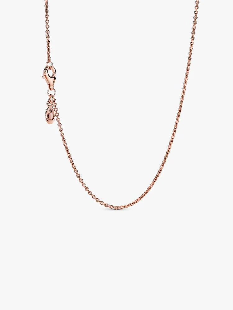 Collier Maille Forçat Classique Longueur Ajustable Doré Rose | Pandora