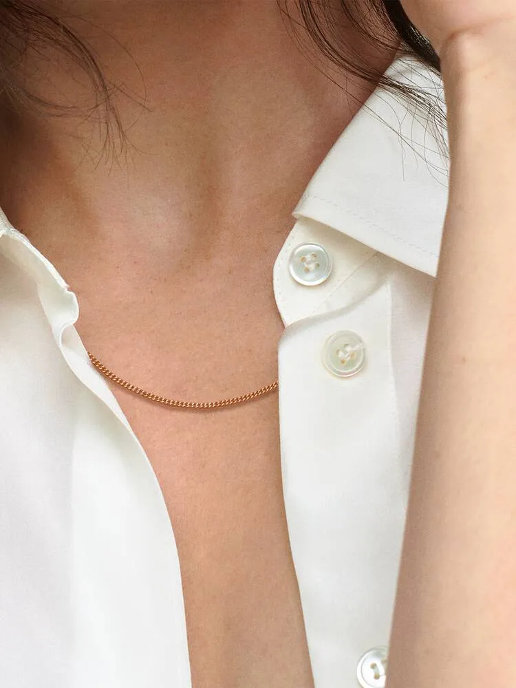 Collier Maille Gourmette Longueur Ajustable Doré Rose | Pandora