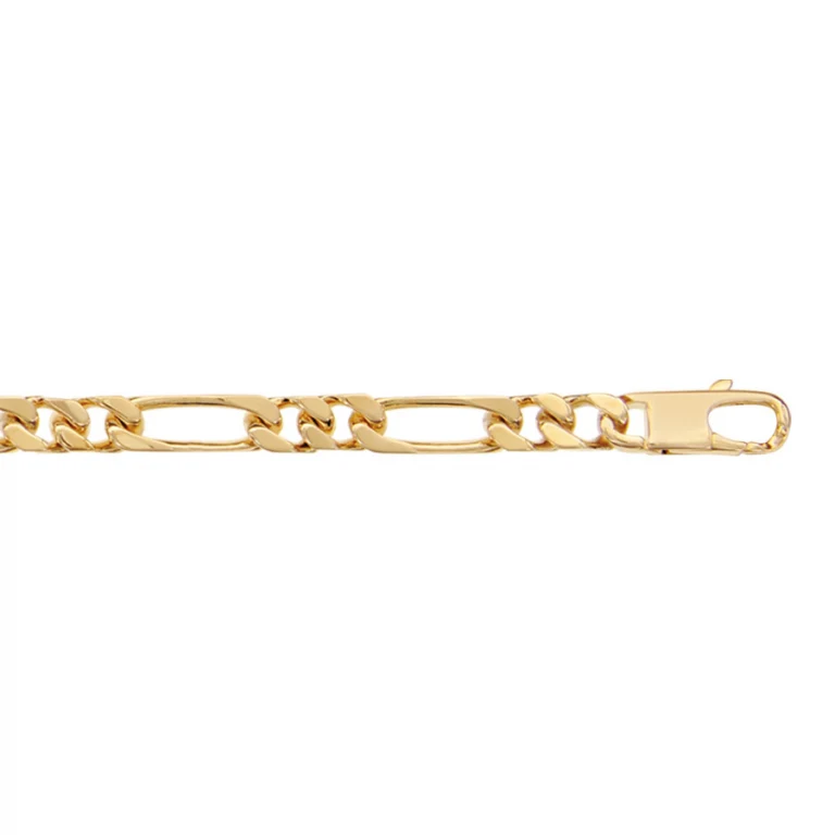 Collier long maille figaro 1+2 fine 50 cm – Plaqué or | Azuline