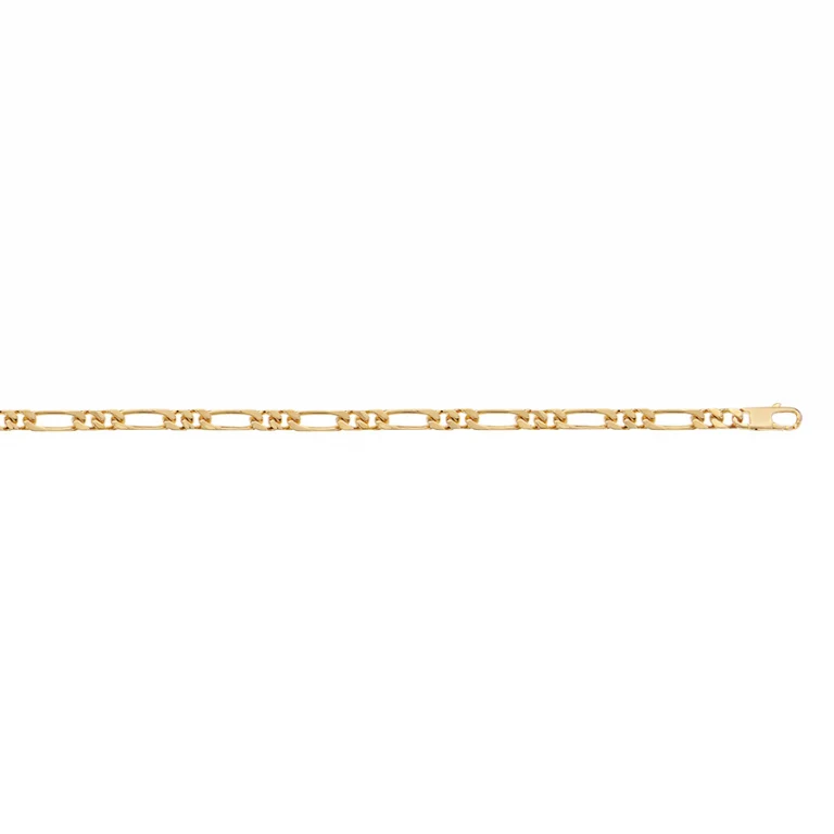 Collier long maille figaro 1+2 fine 55 cm – Plaqué or | Azuline