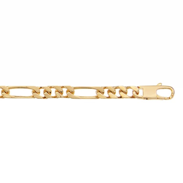 Collier long maille figaro 1+3 fine 50 cm – Plaqué or | Azuline
