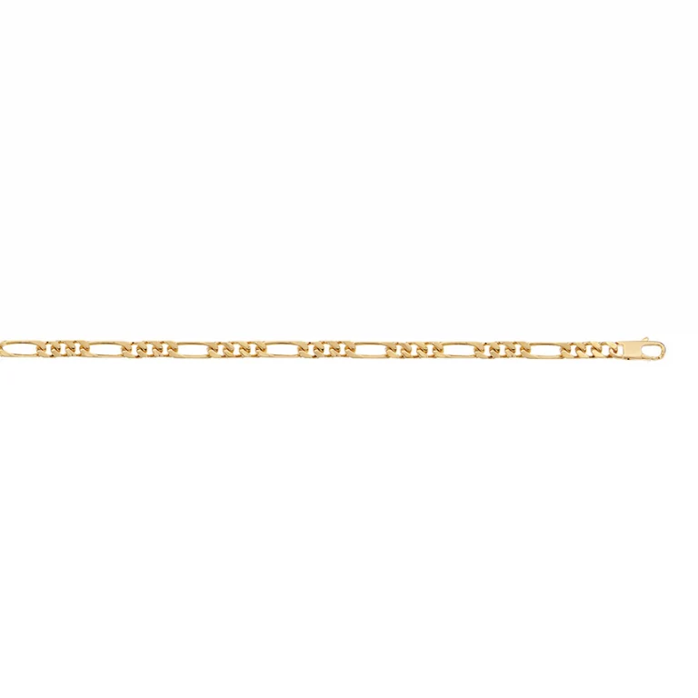 Collier long maille figaro 1+3 fine 50 cm – Plaqué or | Azuline