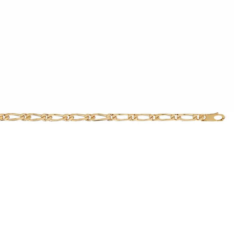 Collier long maille figaro 1+1 large 55 cm – Plaqué or | Azuline