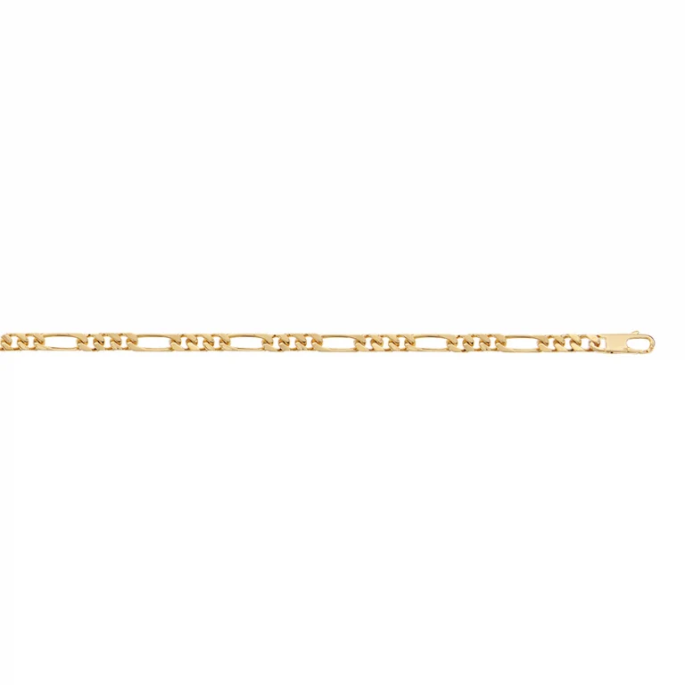Collier long maille figaro 1+3 large 55 cm – Plaqué or | Azuline