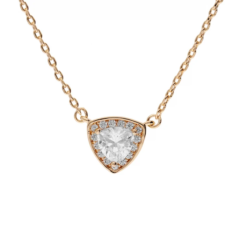 Collier goutte à oxydes sertis clos – Plaqué or | Azuline