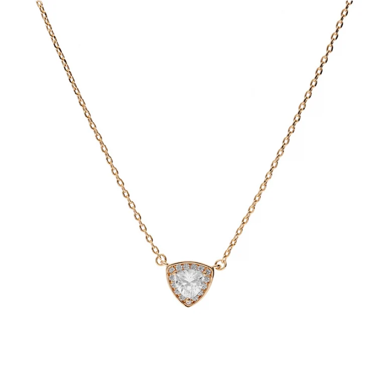 Collier goutte à oxydes sertis clos – Plaqué or | Azuline