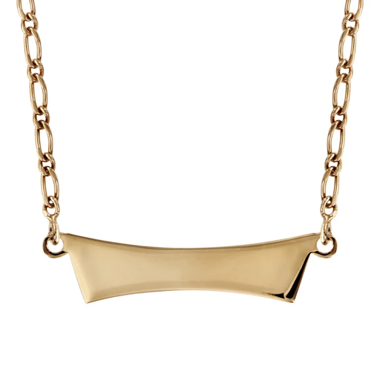 Collier ras de cou trapèze 40 cm – Plaqué or | Azuline