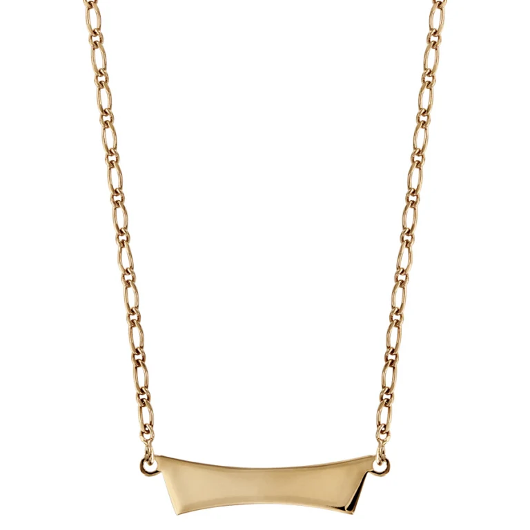 Collier ras de cou trapèze 40 cm – Plaqué or | Azuline