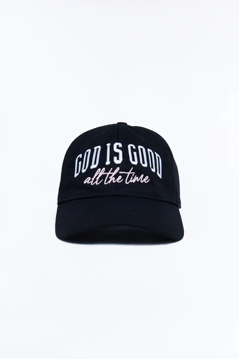 God Is Good All The Time Baseball Hat - Black/combo