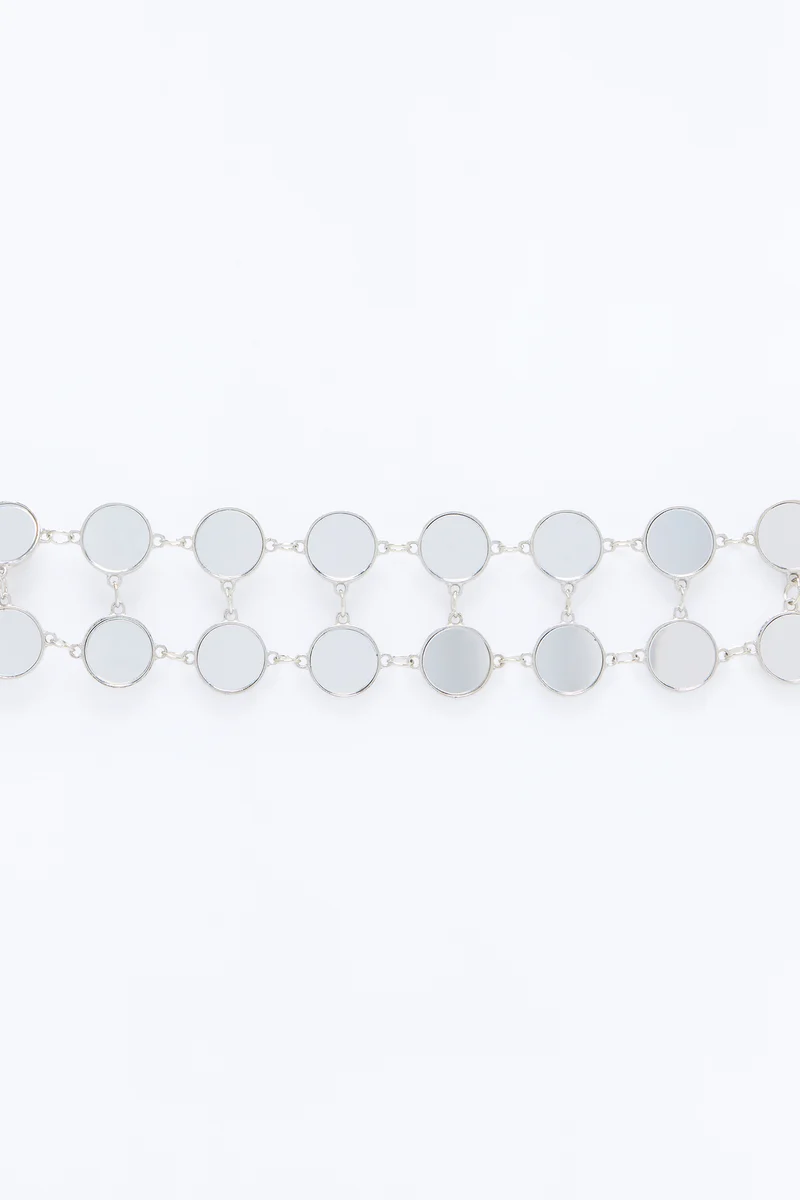 Liquid Chrome Chain Belt - Silver