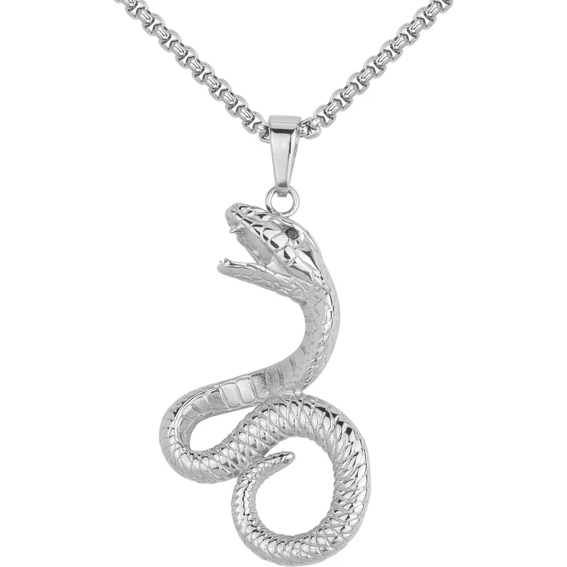 Collier PHEBUS Serpent Homme en Acier 316L | 75-0317