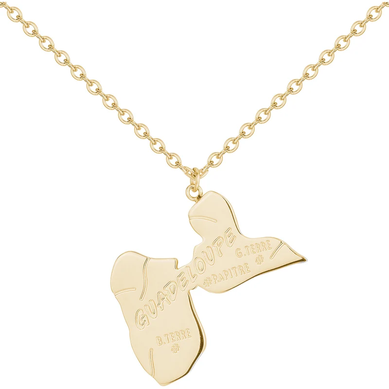 Collier PHEBUS Guadeloupe Homme en Acier doré | 75-0308