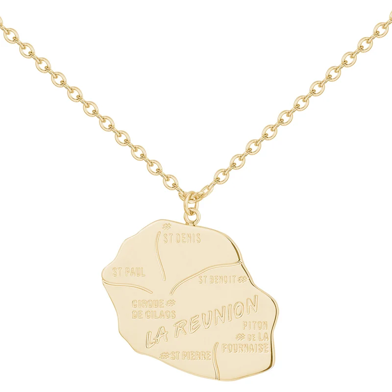 Collier PHEBUS La Réunion Homme en Acier doré | 75-0304
