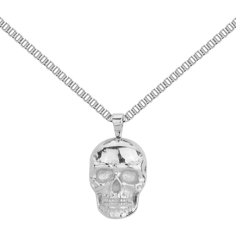 Collier PHEBUS Tête de mort Homme en Acier | 75-0259