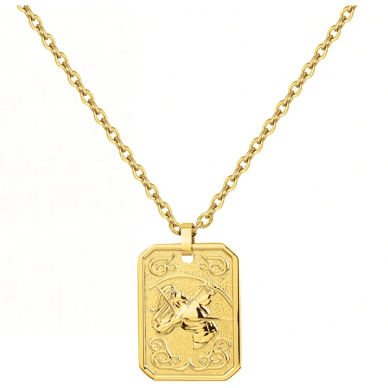 Collier PHEBUS Zodiaque Homme en Acier doré | 75-0234