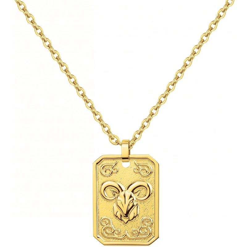 Collier PHEBUS Zodiaque Homme en Acier doré | 75-0228