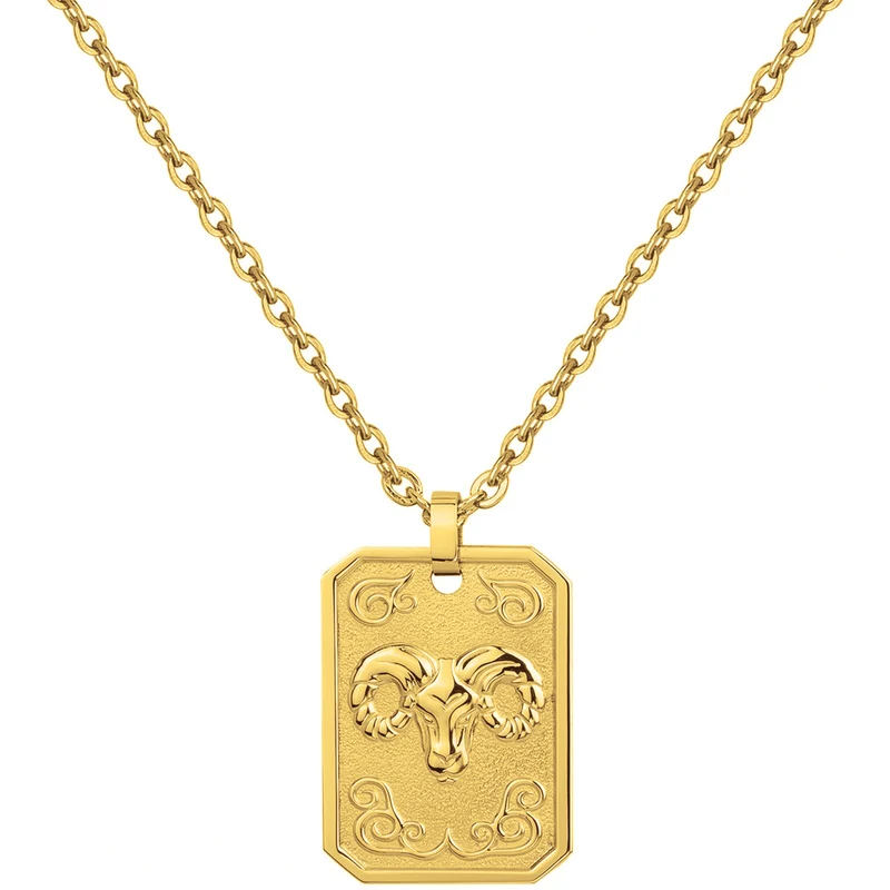 Collier PHEBUS Zodiaque Homme en Acier doré | 75-0222