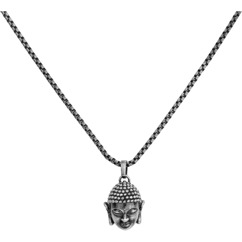 Collier PHEBUS Buddha Homme en Acier 316L | 75-0197
