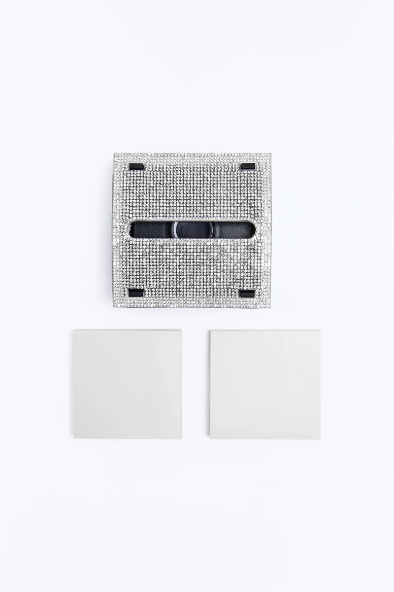 Rhinestone Sticky Note Dispenser - Silver