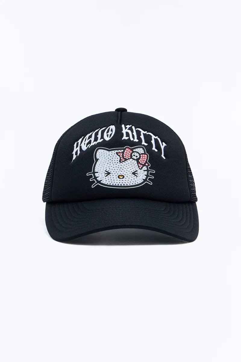 Hello Kitty Trucker Hat - Black/combo