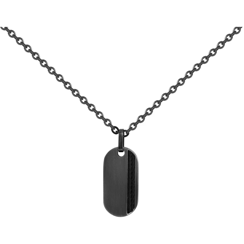 Collier PHEBUS Sashi Homme en Acier Noir | 75-0131