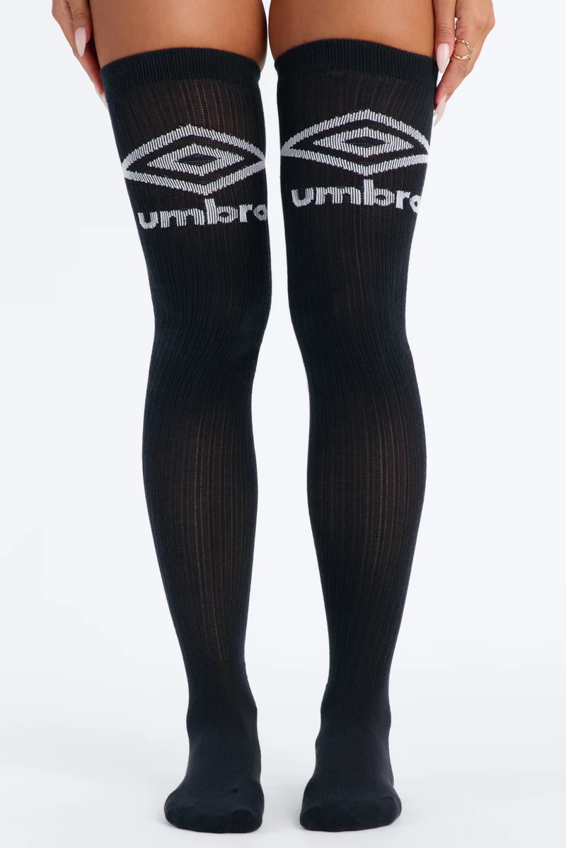 Umbro Womens Tall Crew Sock - Black