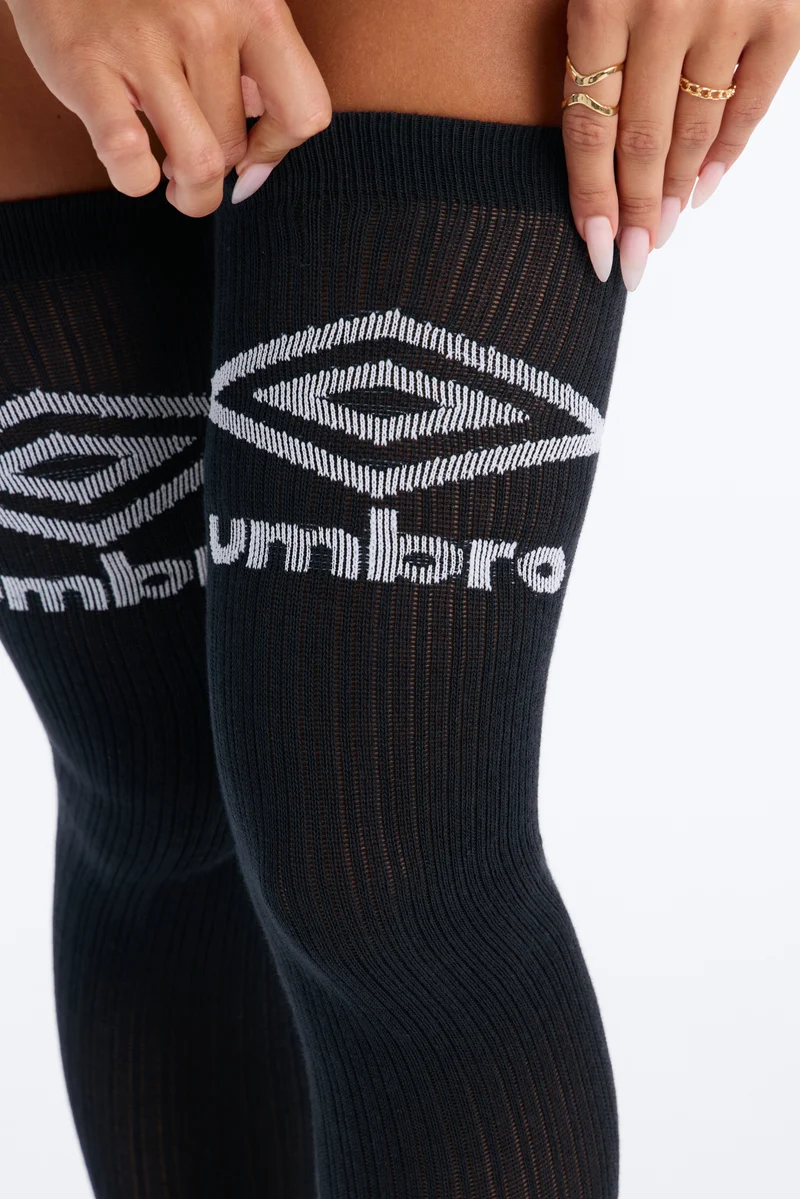 Umbro Womens Tall Crew Sock - Black