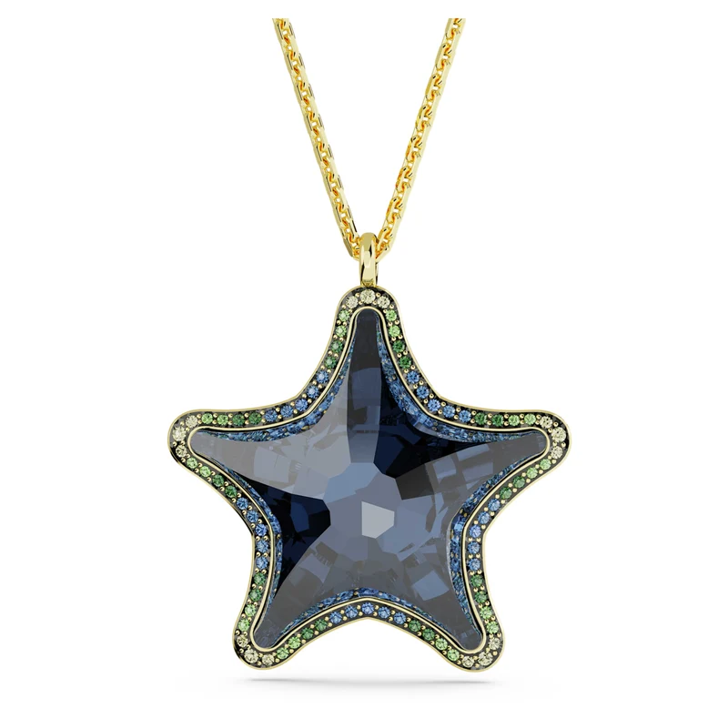 Pendentif Swarovski - SCS - Étoile de mer - Bleu & Doré