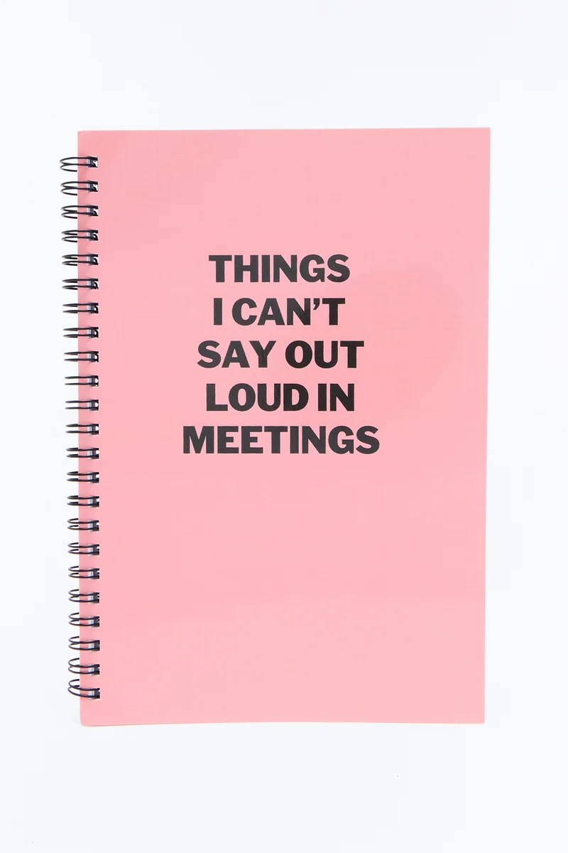 Things I Can't Say Spiral Notebook - Pink/combo